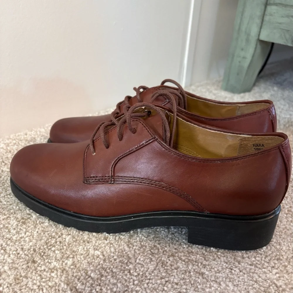 BASS Men's Brown Leather Oxfords 